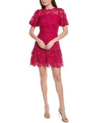 MILLY - Yasmin Rose Mosaic Mini Dress - Lyst