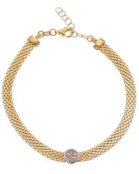 Meshmerise - 18k Over Silver 0.07 Ct. Tw. Diamond Bracelet - Lyst