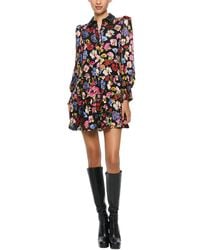 Alice + Olivia - Bertha Silk-Blend Dress - Lyst