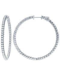 Diana M. Jewels - Fine Jewelry 18k 3.80 Ct. Tw. Diamond Hoops - Lyst