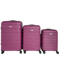 Izod - Ashley Expandable 3pc Suitcase Set - Lyst