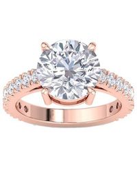 Lab Grown Diamonds - 14k Rose Gold 5.00 Ct. Tw. Lab-grown Diamond Ring - Lyst