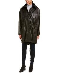 Helmut Lang Leather Parka - Black