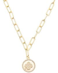 Juvell - 18k Plated Pearl Cz Link Necklace - Lyst