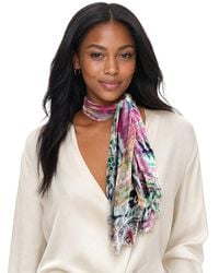 Blue Pacific - Floral Seashells Cashmere-Blend Neckerchief - Lyst