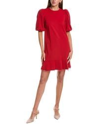 RED Valentino - Puff Sleeve Shift Dress - Lyst