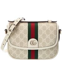 Gucci - Gg Ophidia Small Supreme Gg Canvas & Leather Shoulder Bag - Lyst