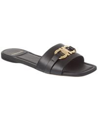 Ferragamo - Leah Ornament Leather Sandal - Lyst