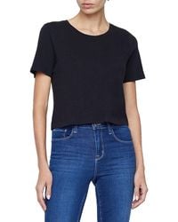 L'Agence - Donna Crop Crew Neck T-Shirt - Lyst