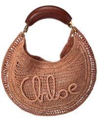 Chloé - Summer Banana Raffia & Leather Hobo Bag - Lyst