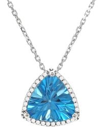Gemstones - 14k 2.80 Ct. Tw. Diamond & Blue Topaz Necklace - Lyst