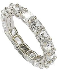 Suzy Levian CZ Jewelry - Suzy Levian Rose Plated Cz Modern Eternity Ring - Lyst