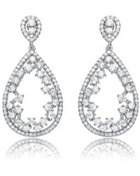 Genevive Jewelry - Silver Dangle Earrings - Lyst