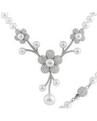 Splendid - 6-6.5Mm Pearl & Cz Necklace - Lyst