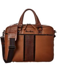 robert graham roman leather briefcase