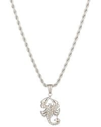 Eye Candy LA - Titanium Scorpion Pendant Necklace - Lyst