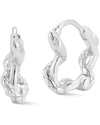Sphera Milano - Cz Twisty Snake Huggies Earrings - Lyst