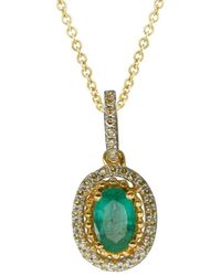 Diana M. Jewels - Fine Jewelry 14k 0.45 Ct. Tw. Diamond & Emerald Necklace - Lyst