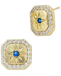 Savvy Cie - 18k Plated Cz Studs - Lyst