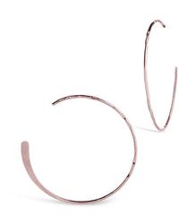 Sterling Forever 14k Rose Gold Vermeil Circle Threader Earrings - Natural