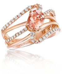 Le Vian - Le Vian 14k Strawberry Gold 1.23 Ct. Tw. Diamond & Morganite Ring - Lyst