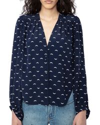 Zadig & Voltaire - Turin Polka Wings Silk Shirt - Lyst