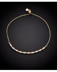 Italian Gold - 14k Italian Tri-tone Gold Bolo Bracelet - Lyst