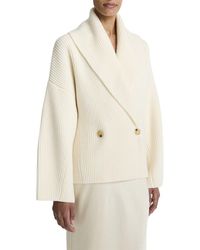 Vince - Draped Wool-Blend Sweater Coat - Lyst