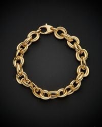 Italian Gold - 14K Oval & Round Link Bracelet - Lyst