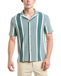 Reiss - Fernando Striped Rib Cardigan - Lyst