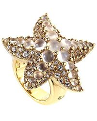 Pomellato 18k Moonstone Starfish Ring - Metallic