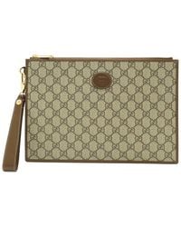 Gucci - Interlocking G GG Supreme Clutch Bag (authentic Pre-loved) - Lyst
