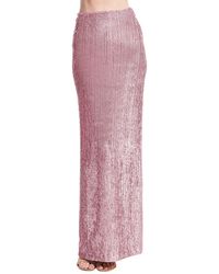 EMILY SHALANT - Long Stretch Sequin Column Skirt - Lyst