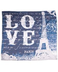 Blue Pacific - Love Silk Square Scarf - Lyst