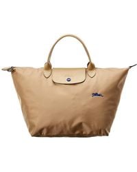 Le Pliage Club Medium Nylon Short Handle Tote Brown