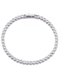 Adornia - Plated Crystal Bezeled Tennis Bracelet - Lyst