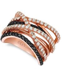 Le Vian - ® Exotics 14k Rose Gold 1.56 Ct. Tw. Black & White Diamond Ring - Lyst