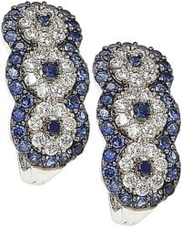 Suzy Levian - 18k & Silver 1.52 Ct. Tw. Sapphire Earrings - Lyst