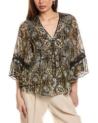 Kobi Halperin - Ele Print Peasant Blouse - Lyst