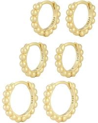 Glaze Jewelry - 14k Over Silver Triple Hoops - Lyst