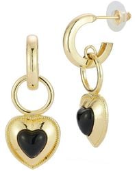 Sphera Milano - Plated Heart Earrings - Lyst