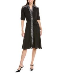 Nanette Lepore - Tweed Trim Shirtdress - Lyst