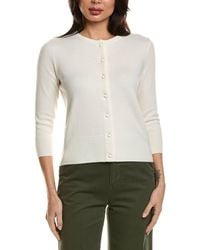 Vince - Novelty Button Wool & Cashmere-Blend Cardigan - Lyst