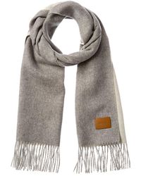 Vince - Double Face Two-Tone Wide Wool & Cashmere-Blend Scarf - Lyst