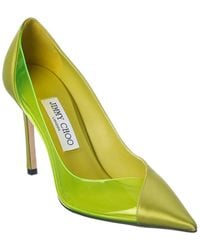 Jimmy Choo - Cass 95 Satin & Plexi Pump - Lyst