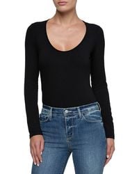 L'Agence - Cassandra Ruched Bodysuit - Lyst