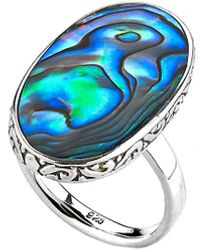Samuel B. Sterling Silver Abalone Ring - Blue