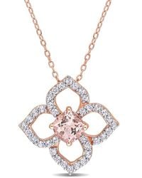 Rina Limor - Rose Gold Vermeil 2.03 Ct. Tw. Gemstone Floral Necklace - Lyst