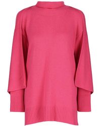 Valentino - Draped Cape Turtleneck Sweater - Lyst