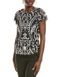 Vince Camuto - Mesh Top With Tiered Sleeves - Lyst